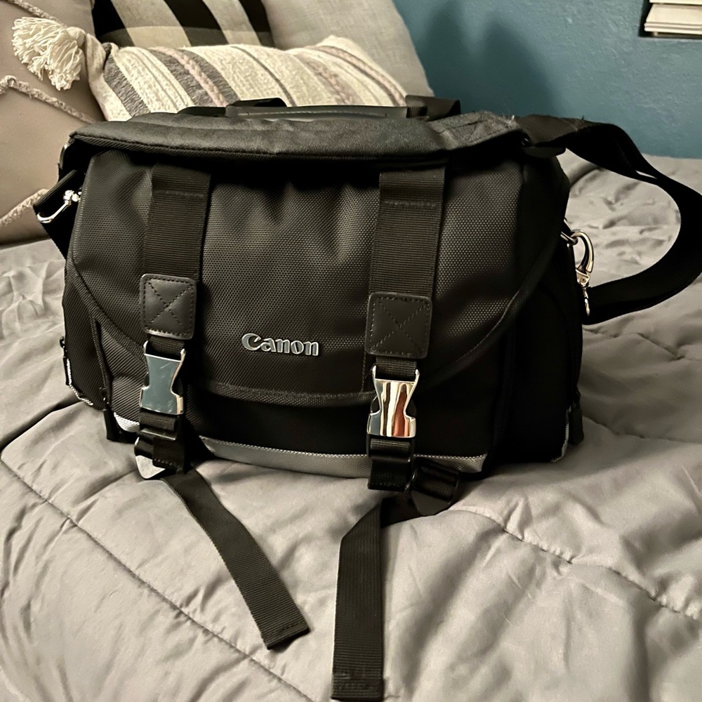 Canon black camera bag